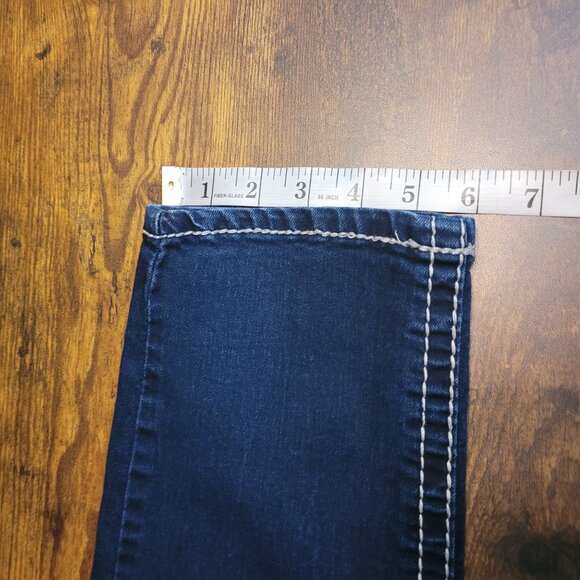 Maurices Jeans Sz 20 Skinny Mid Rise Dark Wash Thick Stitch Embellished Stretch - Picture 9 of 10